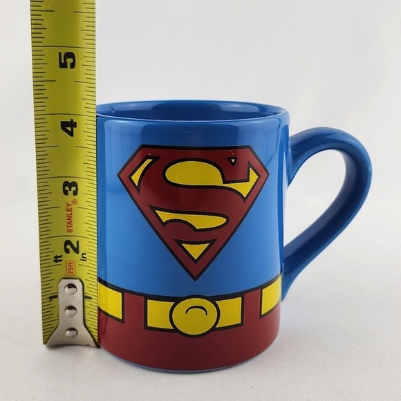 Superman Suit DC Comics Ceramic Mug Blue Red Yellow Collectible - Picture 8 of 9